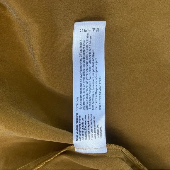 Eileen Fisher Silk Tank Top Size S/P Arnica Gold Camisole Office Casual - Picture 9 of 15